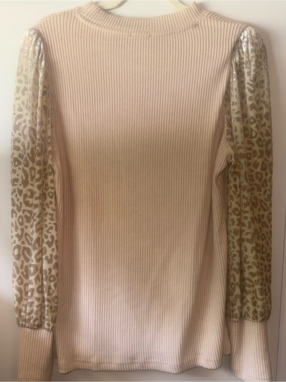 JODIFL Cream Ribbed Knit Top with Red Accents - Picture 7 of 7
